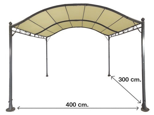 <transcy>Gazebo couverture en acier 3x4 mt pergola maxi</transcy>