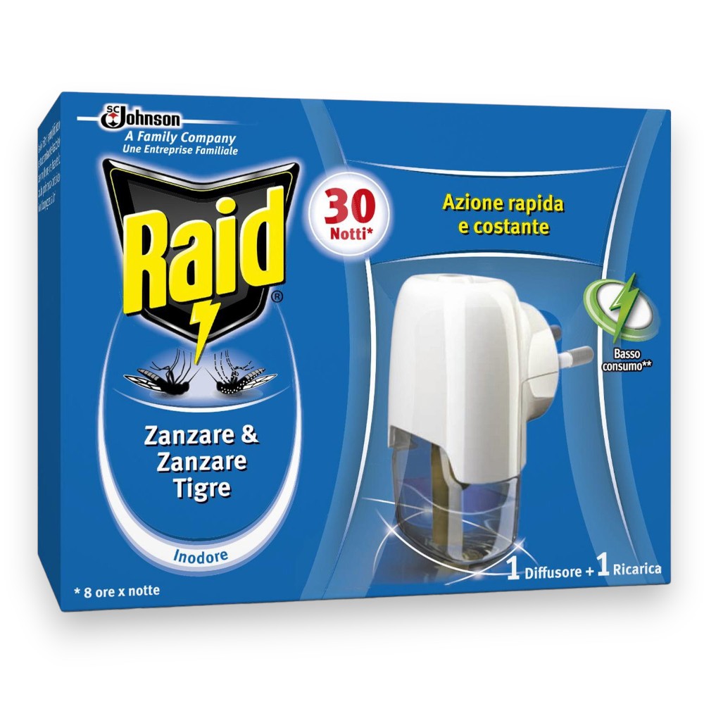 Diffuseur anti-moustique liquide Basic avec 1 recharge et protection continue pour l'extérieur