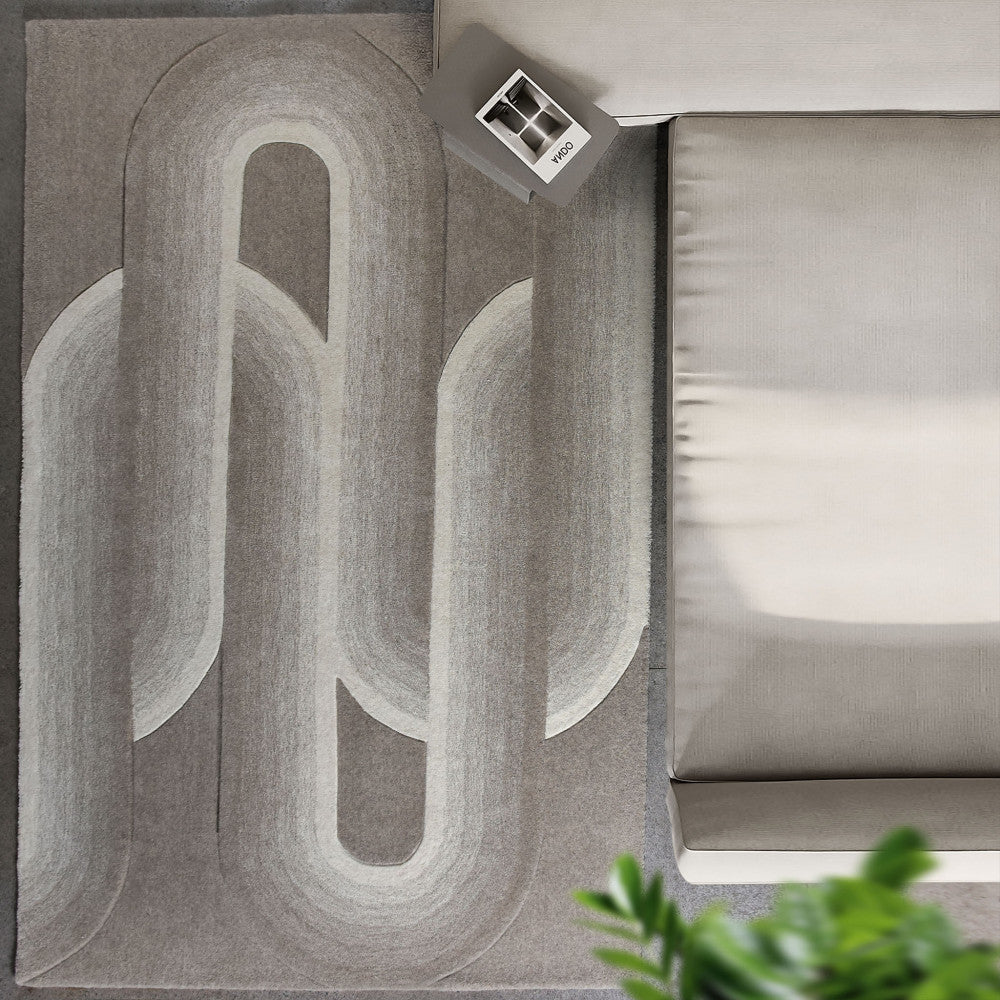 Tappeto da interno 120x180 cm in cotone e lana e decorazione moderna