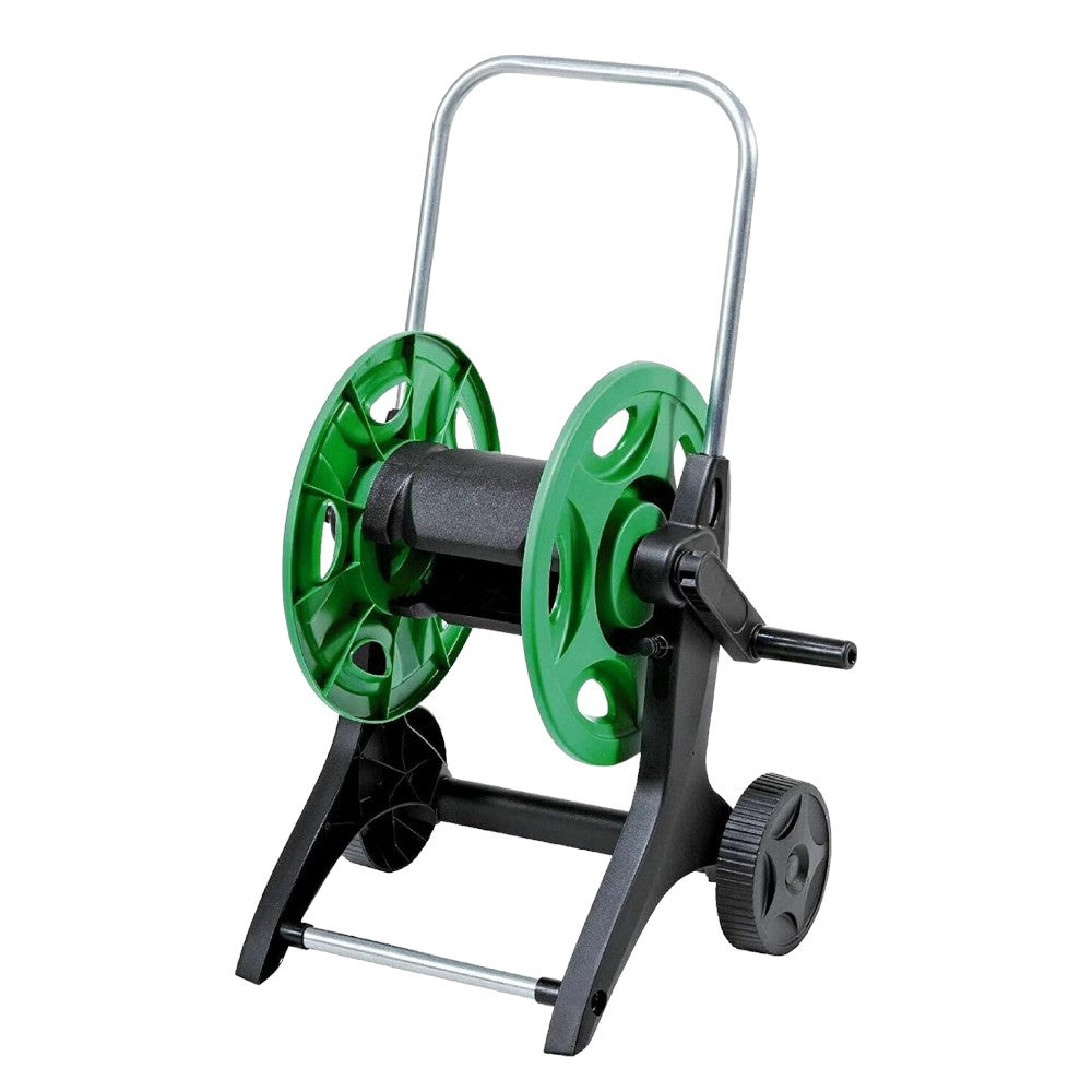 Chariot enrouleur de tuyau d'arrosage avec structure en ABS pour tuyau 50 m 1/2"