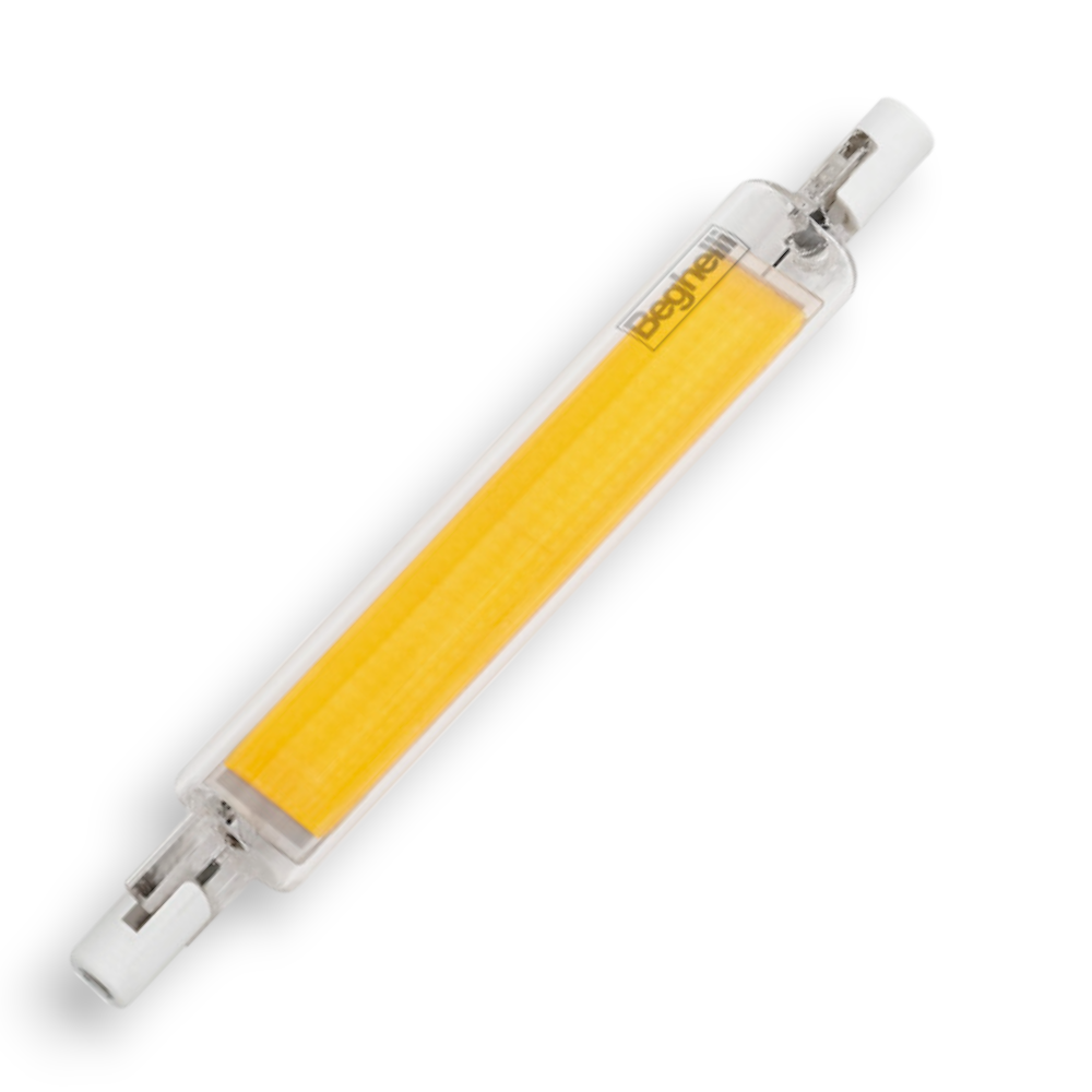 Ampoule LED linéaire 8W h118 mm 3000K lumière chaude R7S Zafir Beghelli
