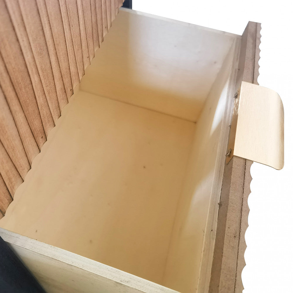 Mobiletto in legno con 2 cassetti per arredo casa 34x25xH43,5 cm