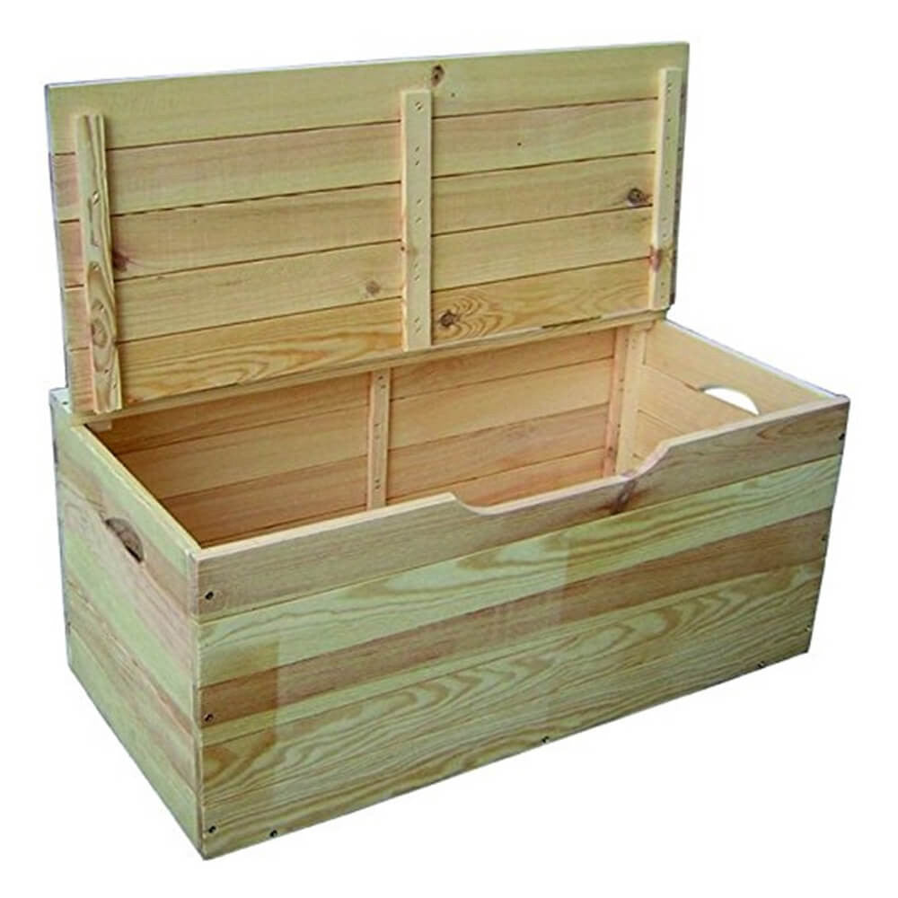 Coffre à bûches en bois de pin 100x40x50 cm