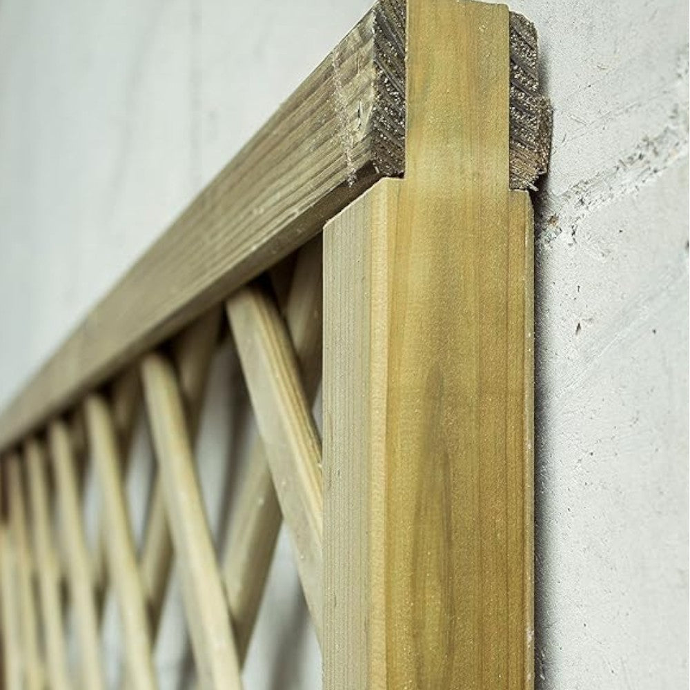 Panneau de gril rectangulaire en bois imprégné avec cadre pour usage extérieur