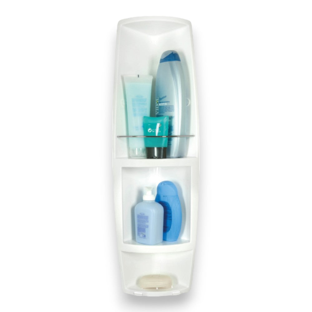 Coin douche 16,5x16,5xH72 cm En polypropylène pour salle de bain