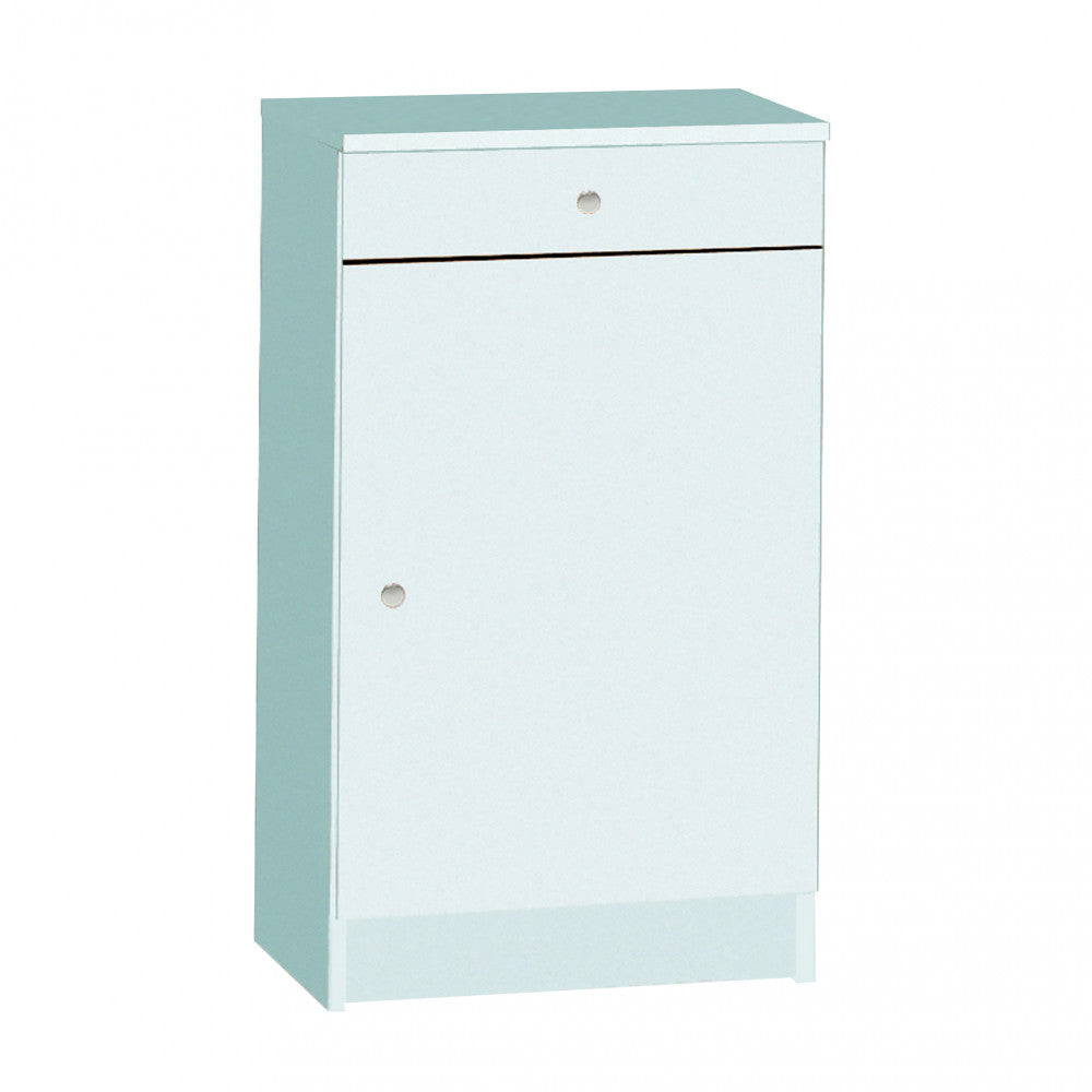 A22200Bik Meuble 1 Porte 1 Tiroir - Kit Blanc Lisse