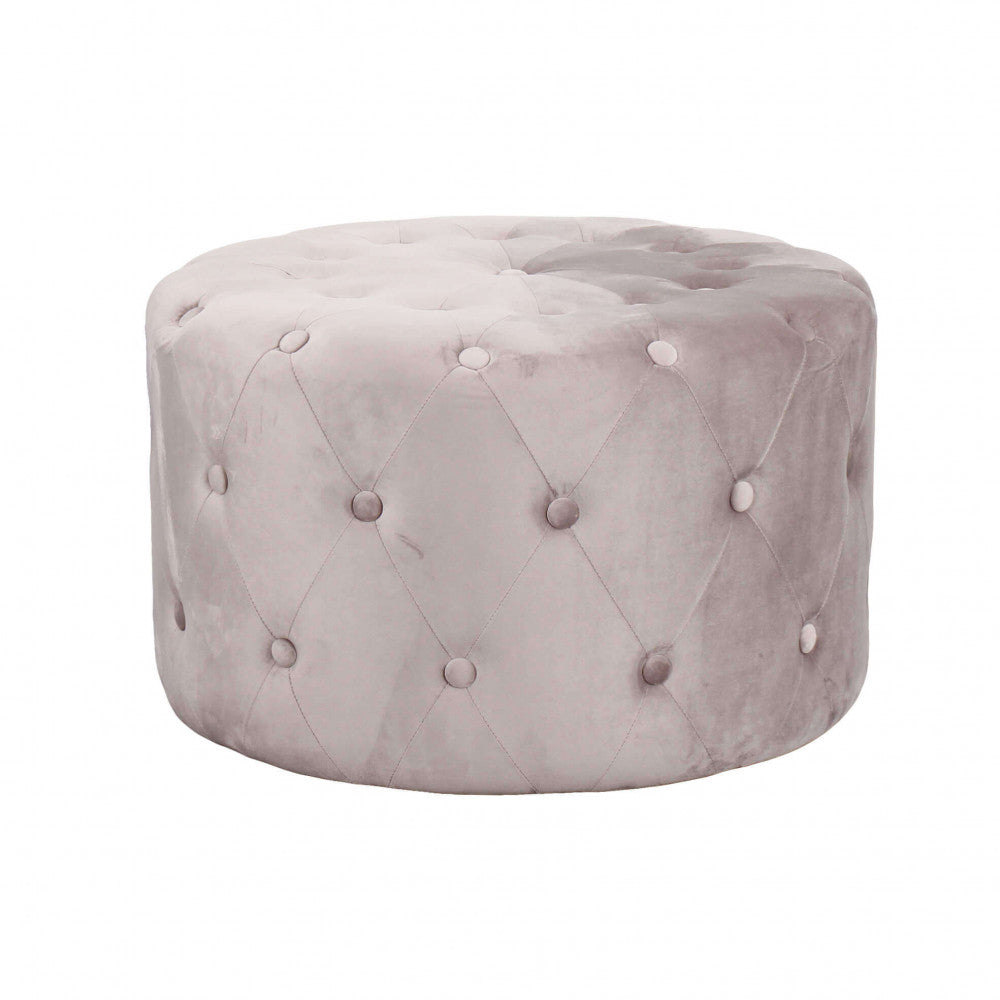 Pouf à assise ronde de 67 cm recouvert de velours Softy doux et coloré