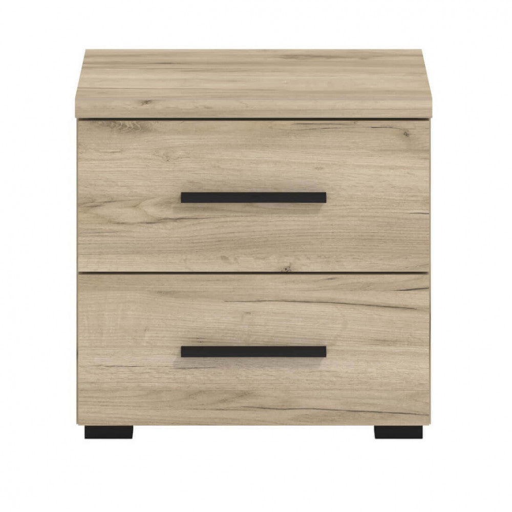 11008350 Table de chevet Dado en chêne gris