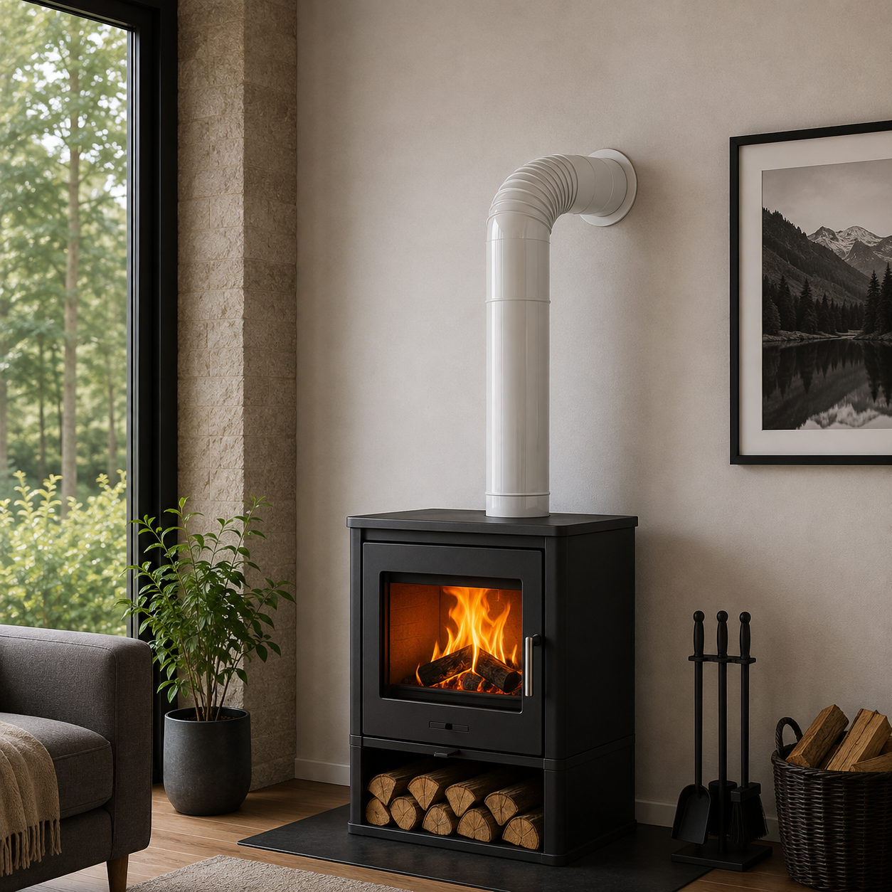 Coude émaillé 90° 'classique' ø 80 mm - col. blanc