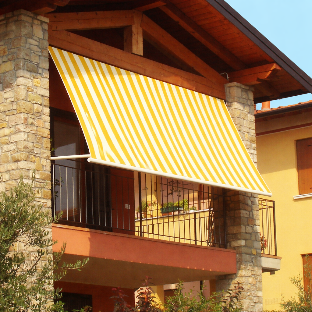Tenda da balcone para sole a caduta senza cassone 100x250 cm con profili in alluminio