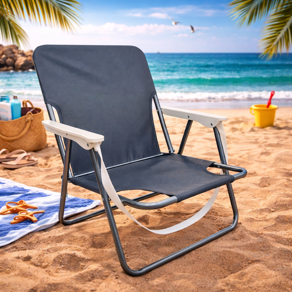 Fauteuil de plage en acier - cm.53x52x66h.