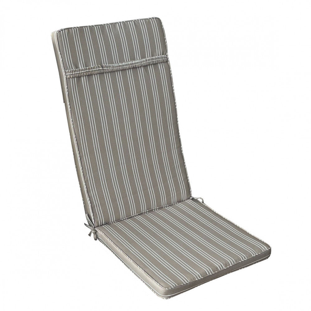 Coussin gris tourterelle rayé Real Alto