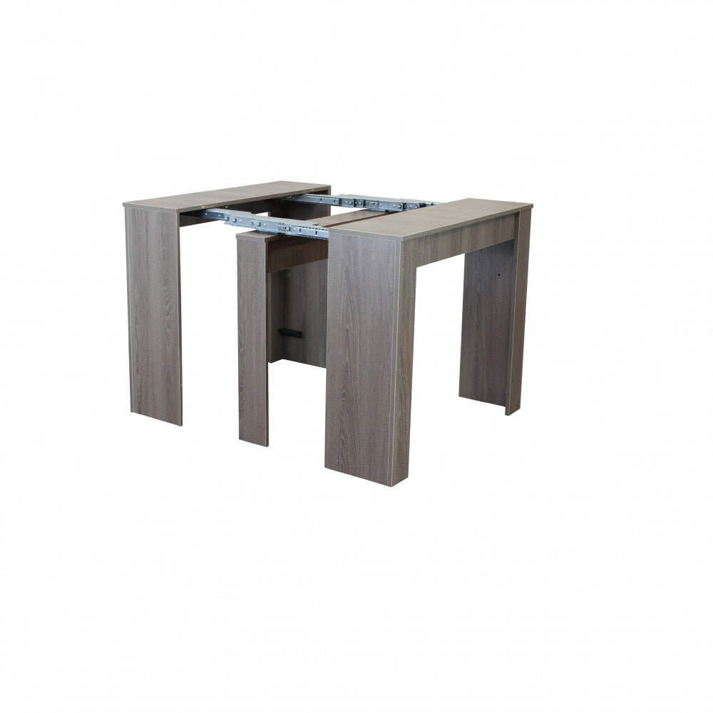 Tavolo consolle allungabile salvaspazio in mdf con struttura in metallo 90x50/300xH75 cm New Napoca