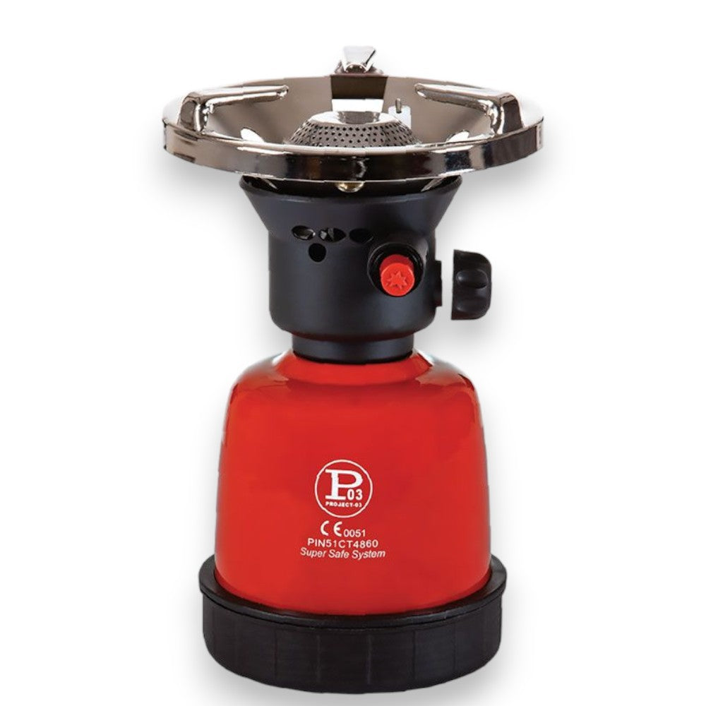 Réchaud à gaz de camping en métal à allumage normal