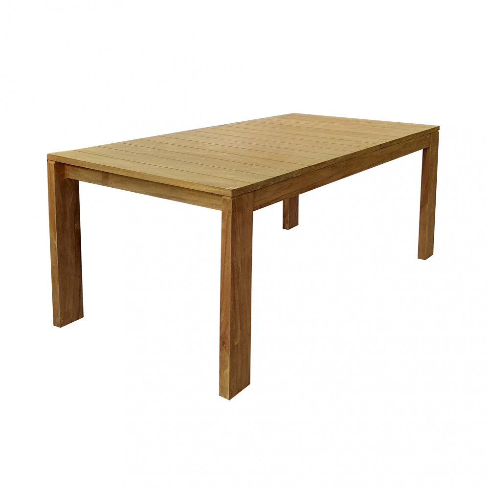 Tavolo rettangolare fisso in legno di teak 200x100xH75 cm Bandung