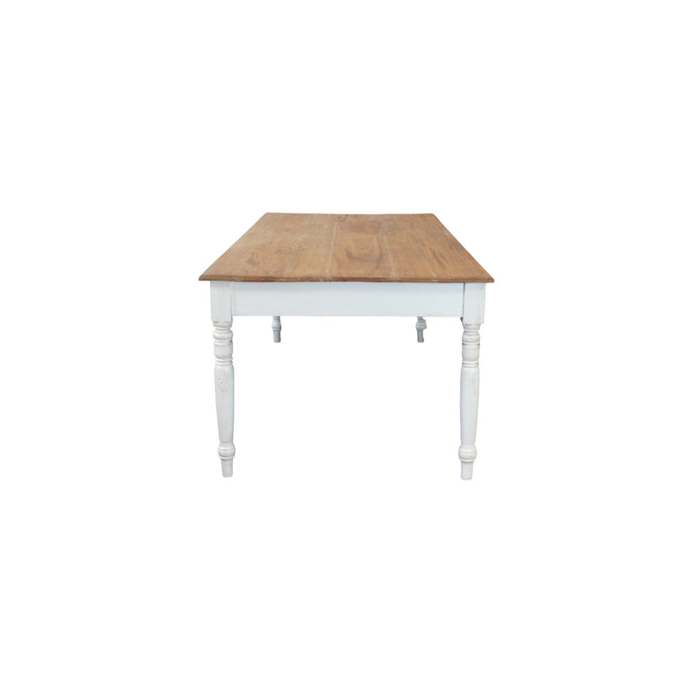 Tavolo fisso rettangolare in legno di mogano 200x100xH77 cm Rupert