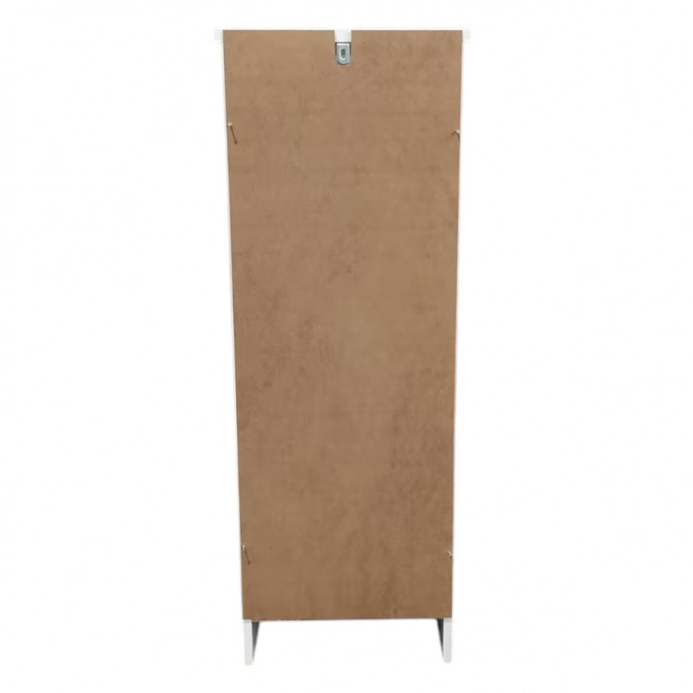 Mobiletto da ingresso casa in legno bianco con 3 cassetti e spazio superiore