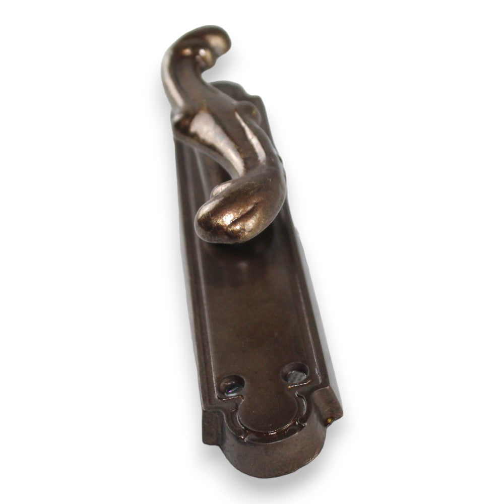 Poignée haute en plaque crémone de style vintage pour portes et fenêtres