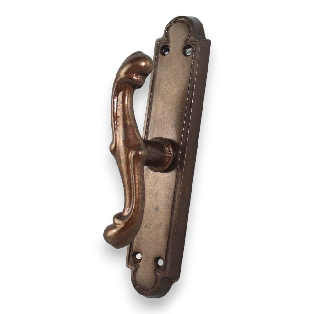 Poignée haute en plaque crémone de style vintage pour portes et fenêtres