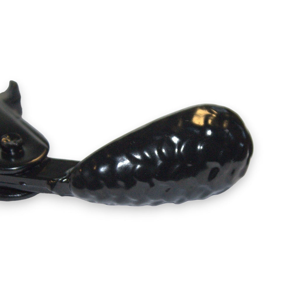 Butée de volet pendulaire en acier noir avec butée fixe