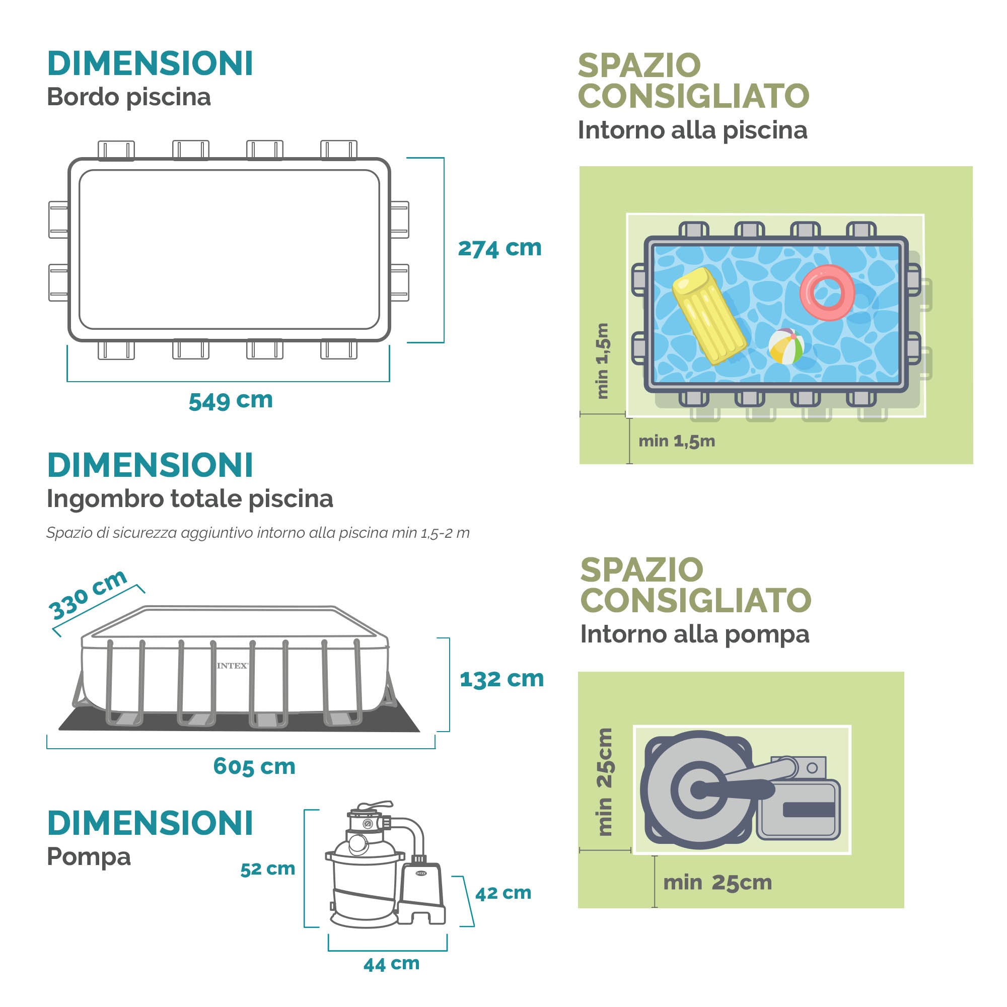 Piscine rectangulaire avec structure XTR 549x274xH132 cm Ultra Xtr Frame INTEX26356 