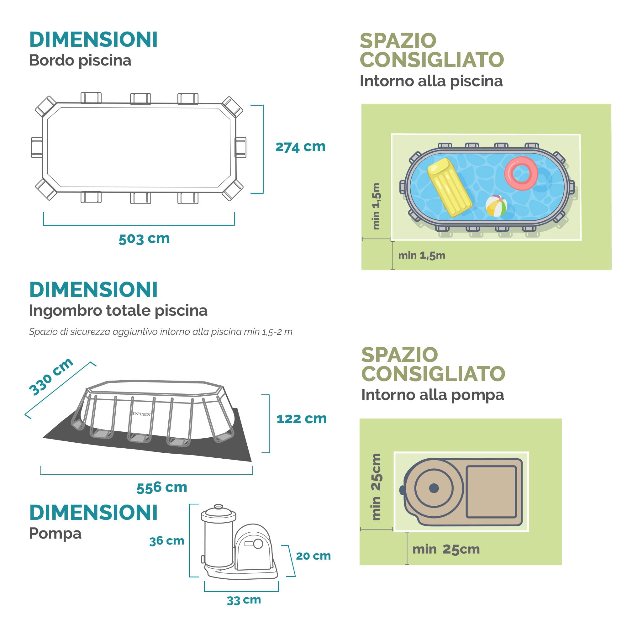 Piscine ovale avec structure 503x274xH122 cm prisme Cadre INTEX26796 