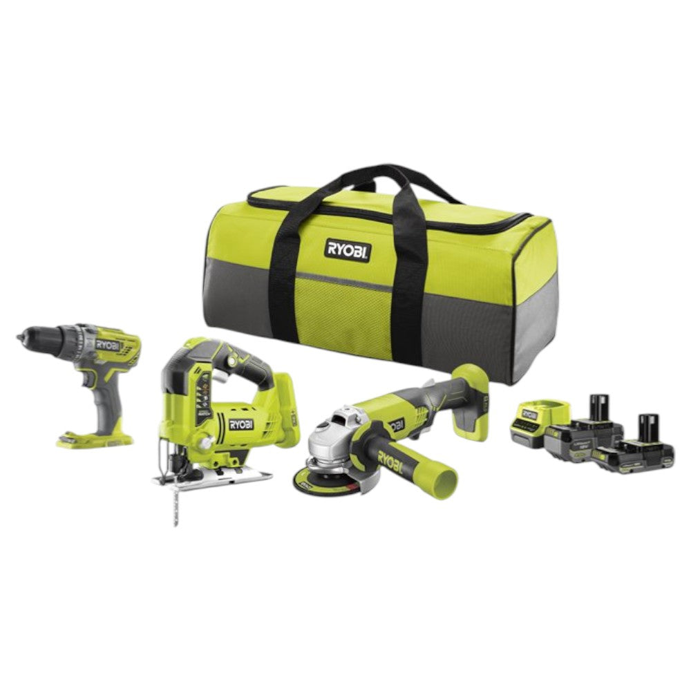 Kit 3in1 trapano avvitatore + smerigliatrice + seghetto a batteria 18V