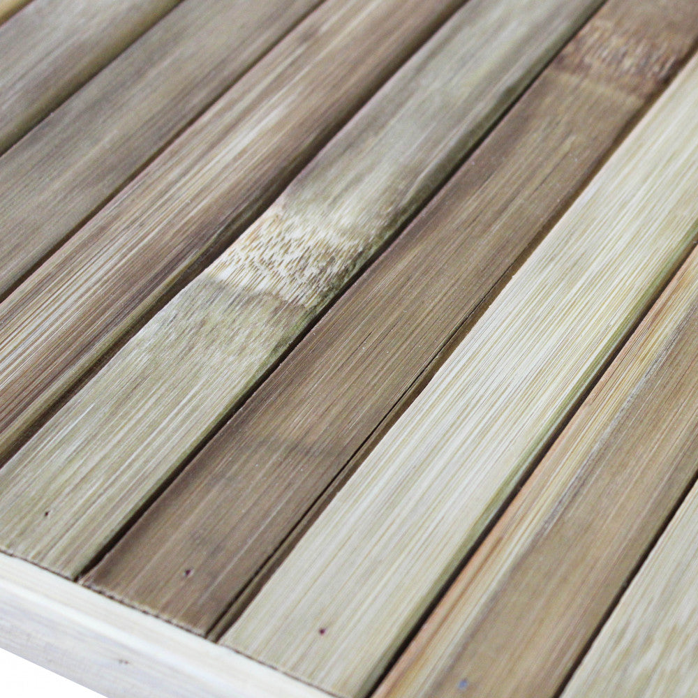 Tavolino rettangolare marrone in bamboo 90x45x45 cm stile moderno Aviaton 90