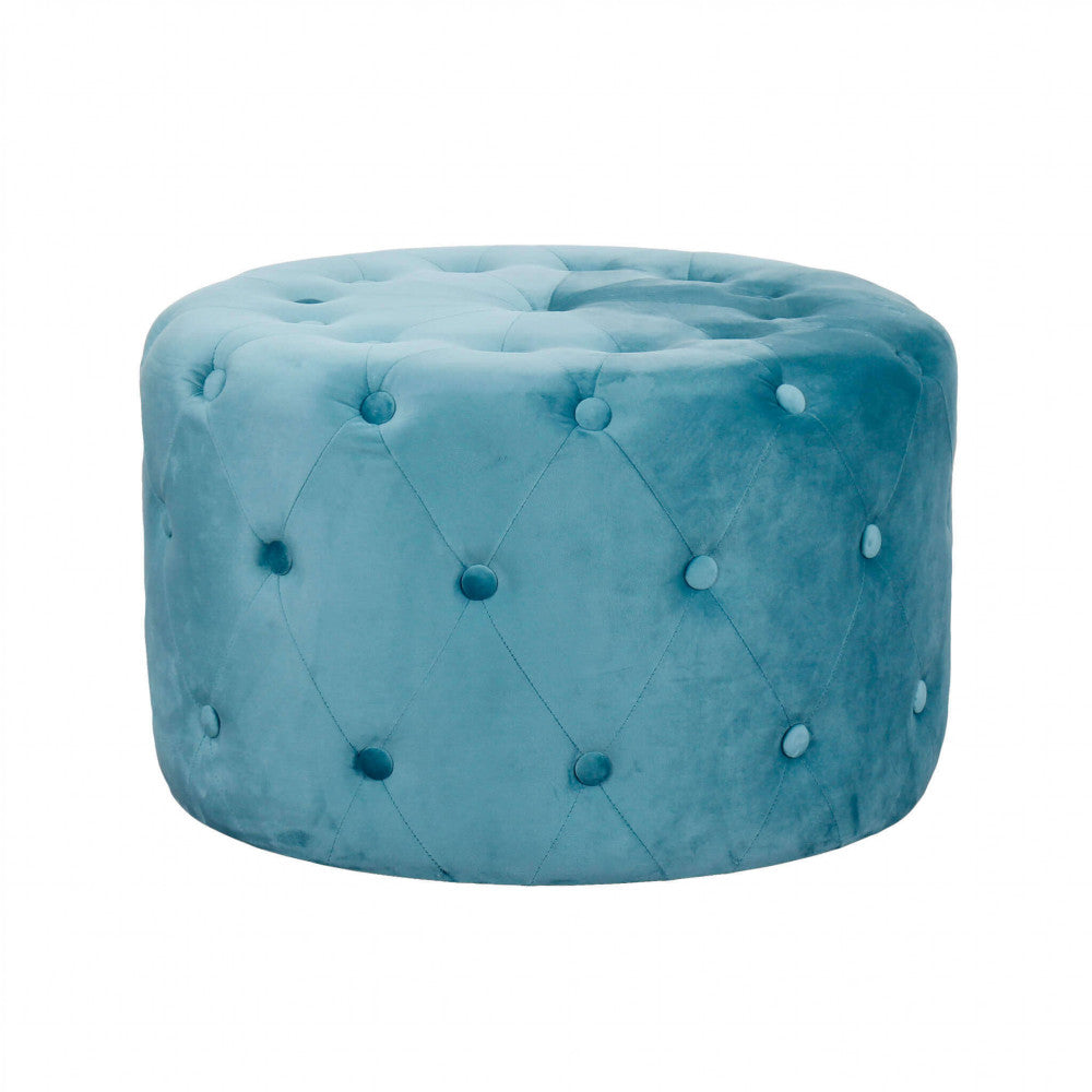 Pouf à assise ronde de 67 cm recouvert de velours Softy doux et coloré