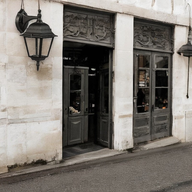 Lanterne murale en aluminium avec diffuseurs en verre pour éclairage extérieur