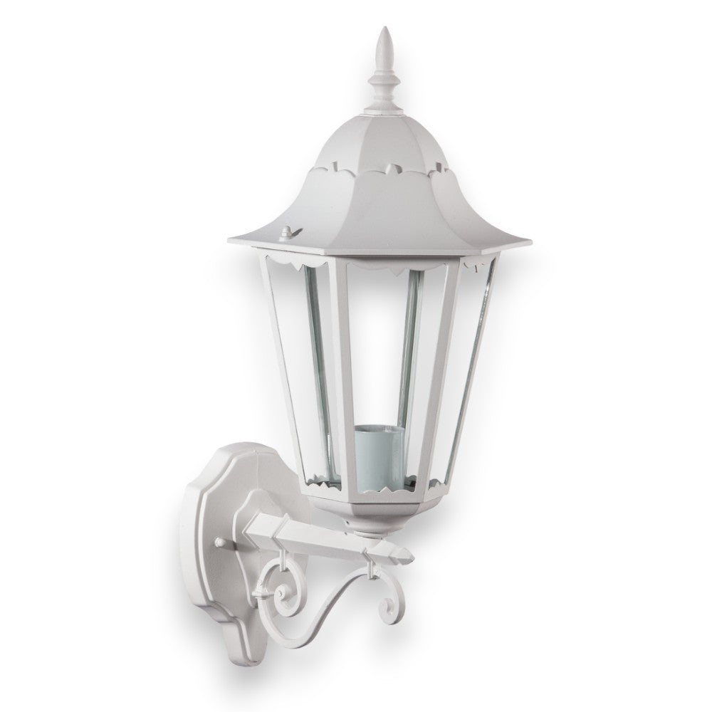 Lanterne murale en aluminium et verre pour éclairage extérieur blanc