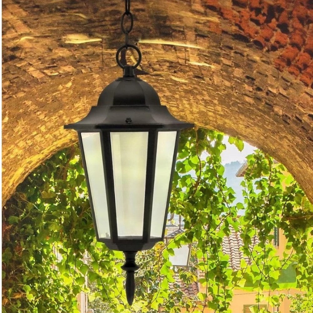 Lanterne murale suspendue à six faces pour éclairage extérieur