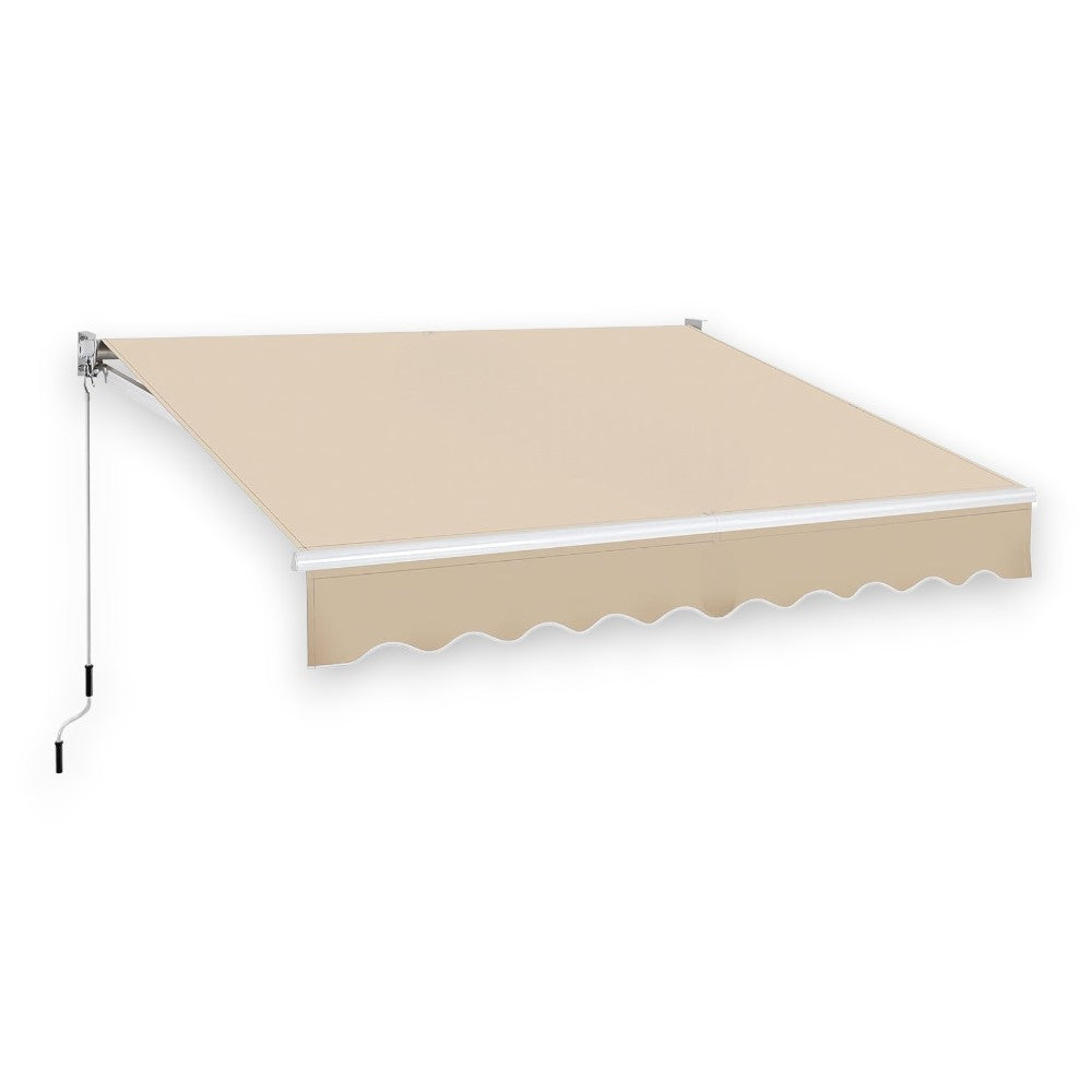 Store de balcon beige avec structure en aluminium avec kit de montage Sonny