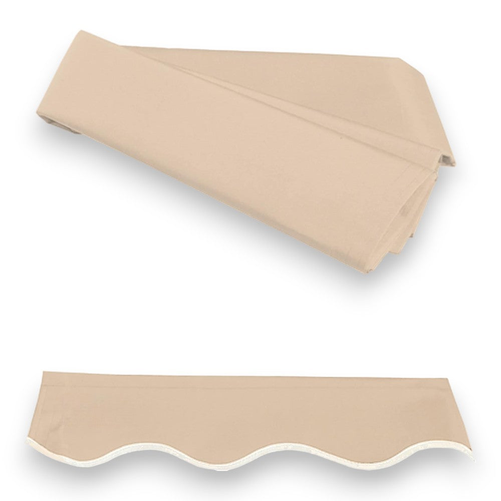 Store de balcon beige avec structure en aluminium avec kit de montage Sonny