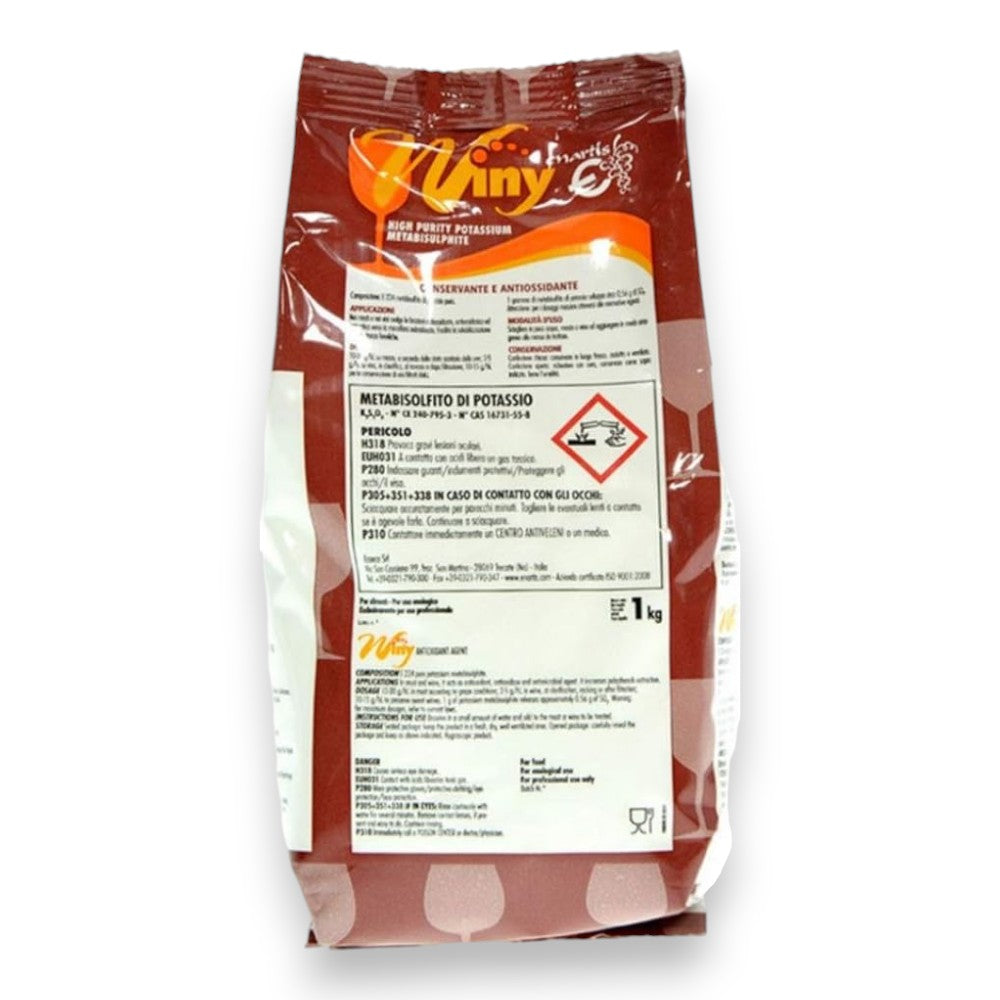 Métabisulfite de potassium avec additif pour moûts et vins 1 kg