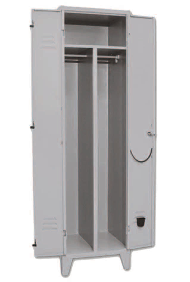 Armoire de vestiaire sale/propre avec deux portes assemblées - cm.50x50x180h.