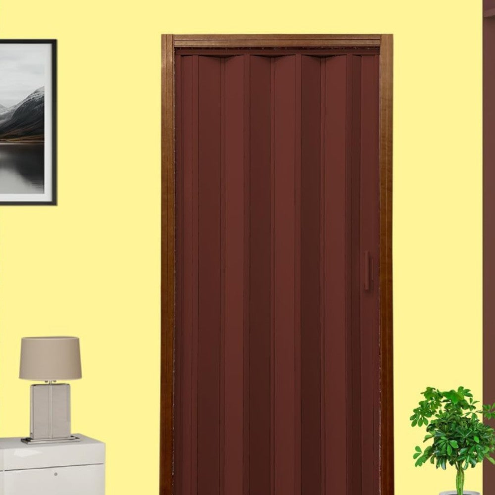 Porte pliante en PVC à ouverture latérale et fermeture magnétique