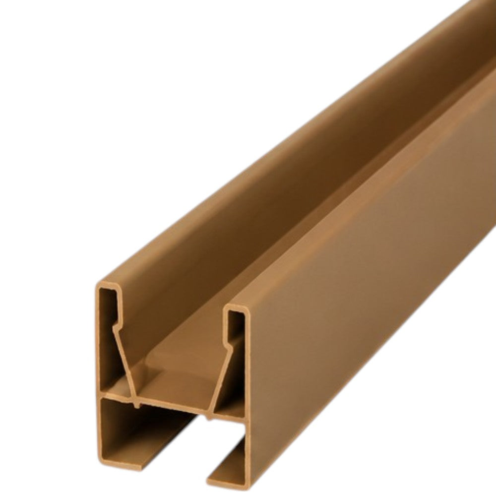 Guida di scorrimento superiore fino a 150 cm per porte scorrevoli in pvc Marrone chiaro