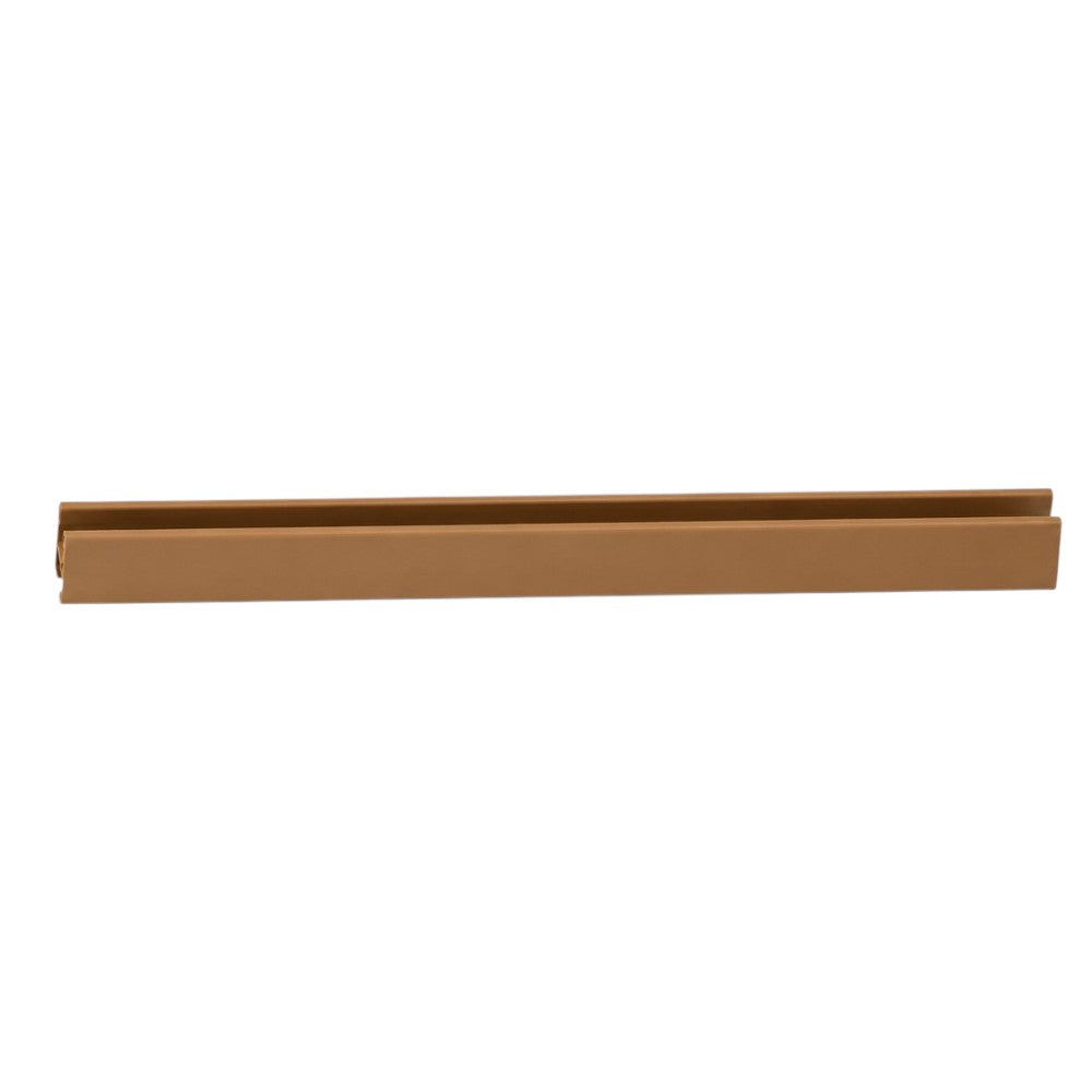 Guida di scorrimento superiore fino a 150 cm per porte scorrevoli in pvc Marrone chiaro