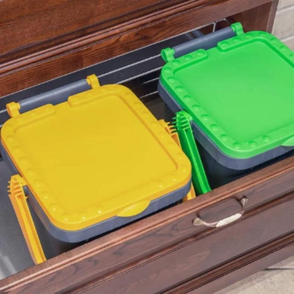 Poubelle Ecoplus pour collecte séparée des déchets Lt.35 - mm.430x360x435h - bleu
