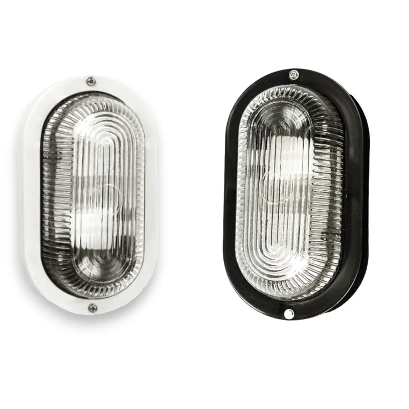 Plafonnier ovale 20,4x11,5xH9,5 avec diffuseur en verre
