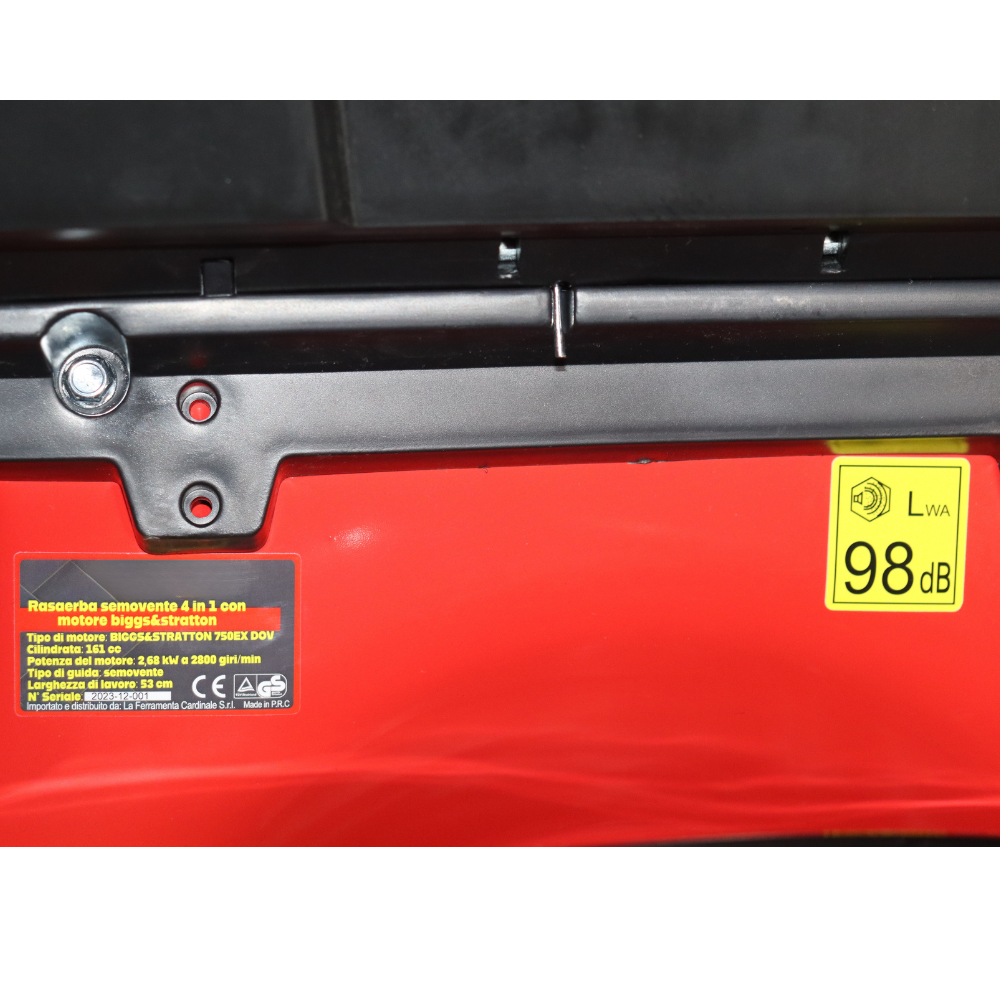 Tondeuse à gazon automotrice Cardinal 4 en 1 avec moteur Briggs &amp; Stratton 161 cc - longueur de coupe 53 cm