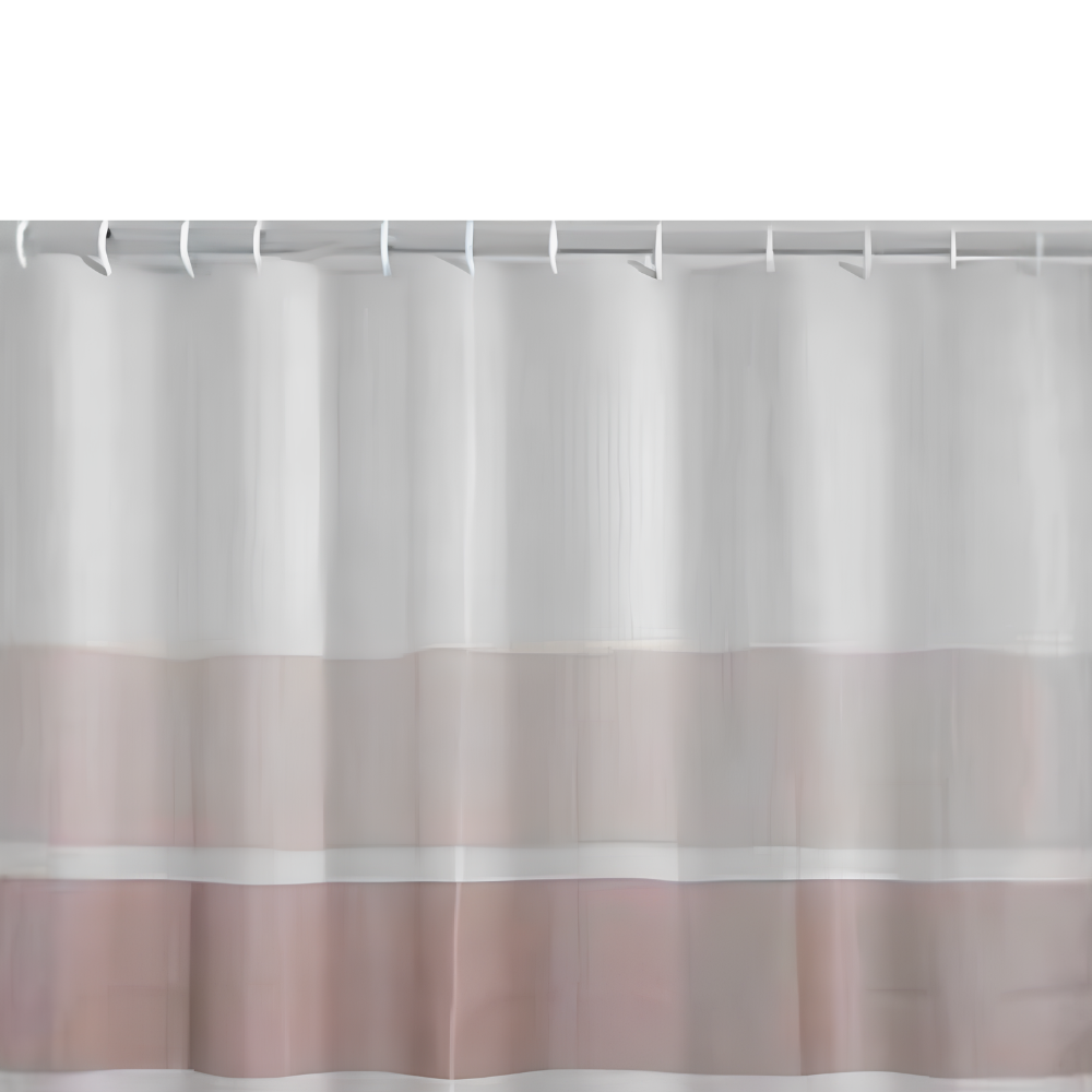 Tenda doccia impermeabile 240x200 cm beige marrone in poliestere