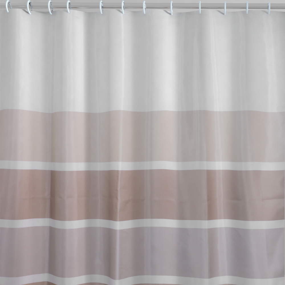 Rideau de douche de salle de bain en polyester plage beige/marron