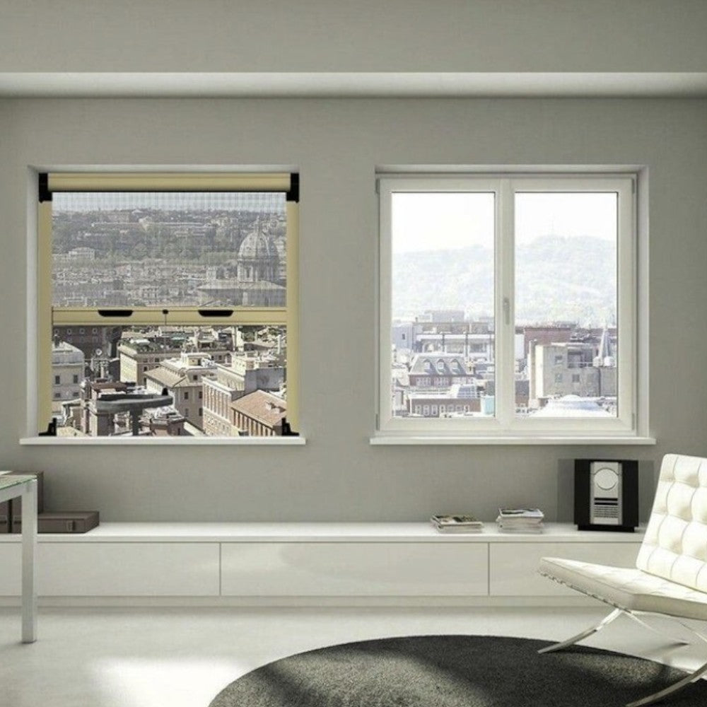 Moustiquaire verticale à enroulement pour intérieur et extérieur 120x160 cm