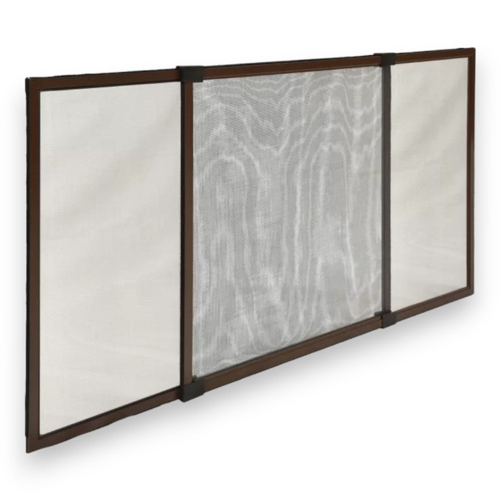 Moustiquaire à panneau extensible marron pour extérieur et intérieur