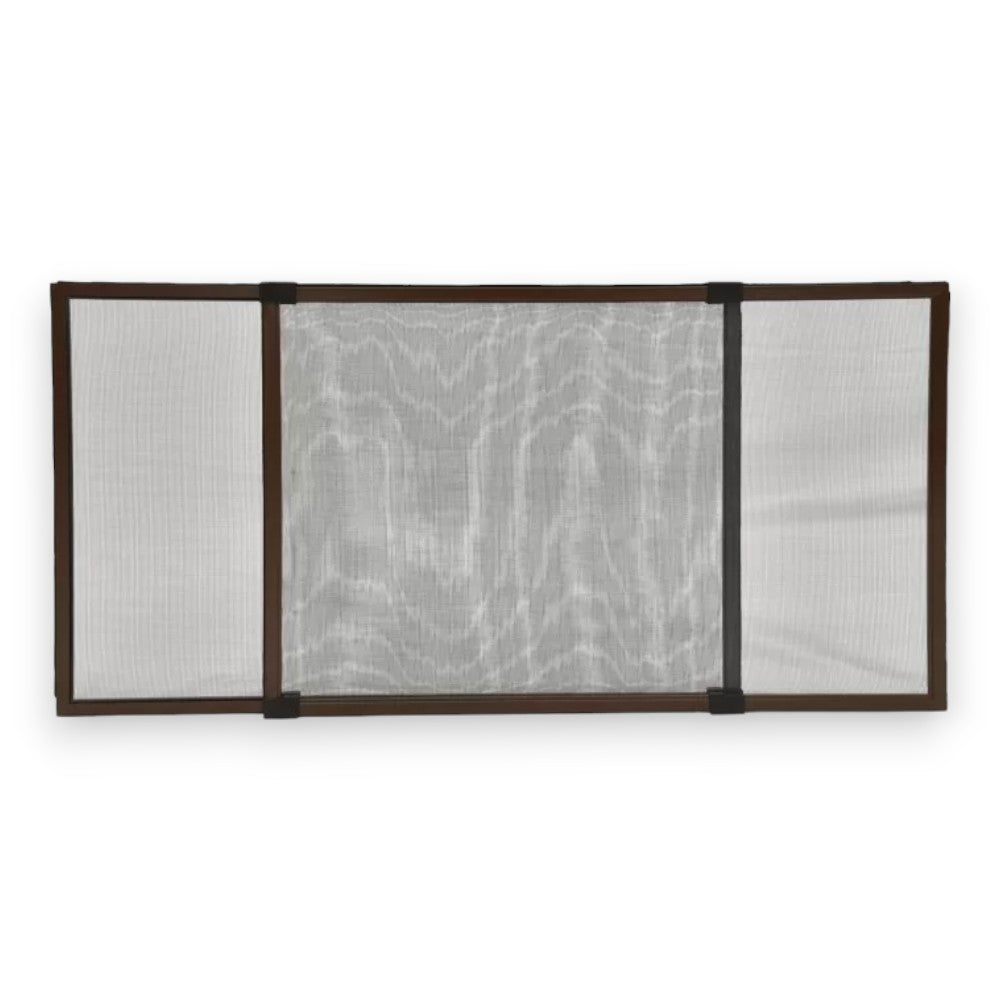 Moustiquaire à panneau extensible marron pour extérieur et intérieur