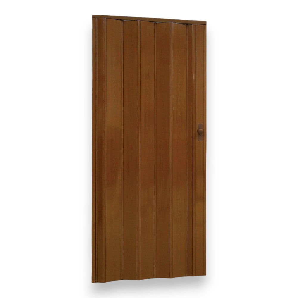 Porte pliante effet bois en PVC rigide avec poignée 82x214 cm