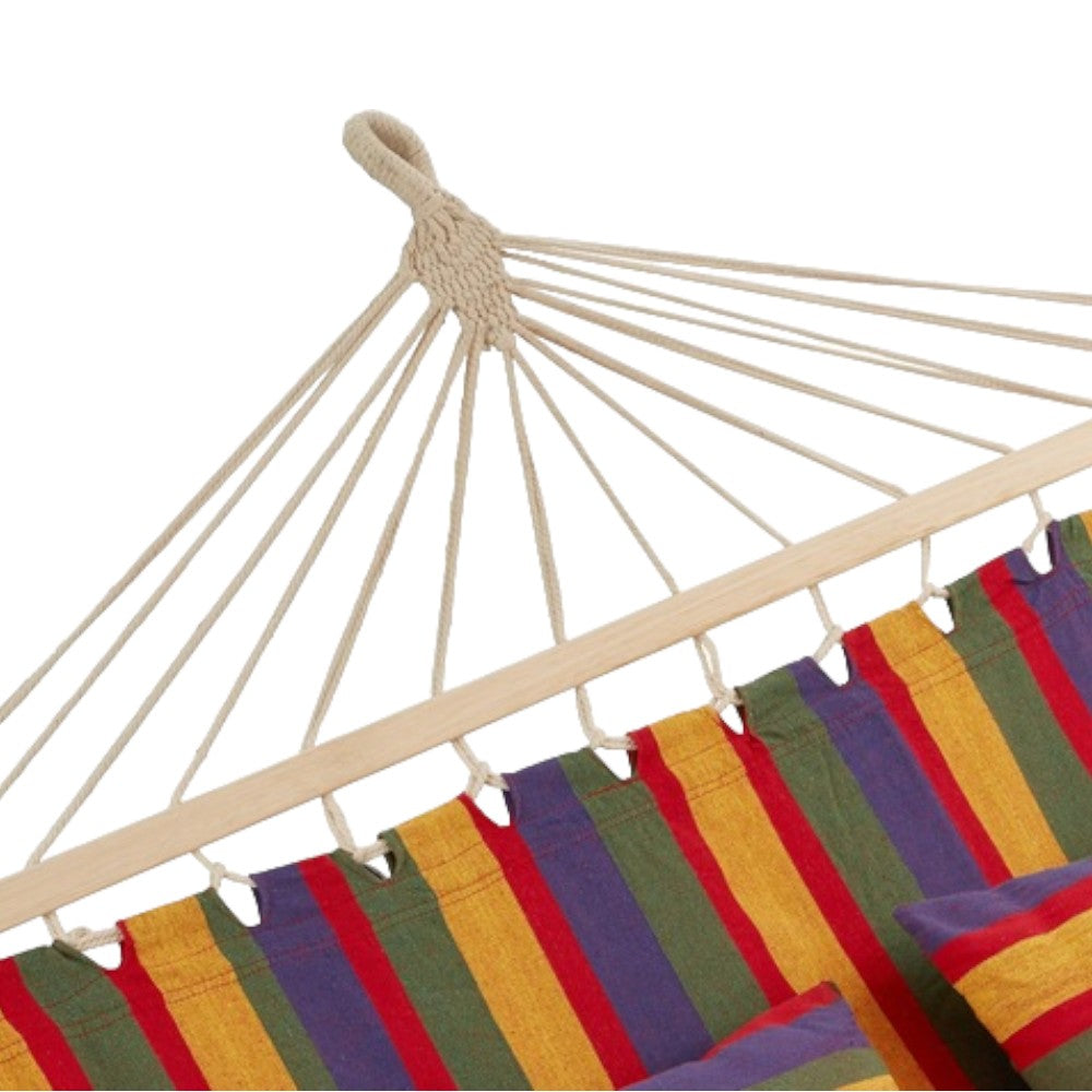 Hamac double serviette 200x150 cm à suspendre avec cordes et coussins You&amp;Me Poncho 