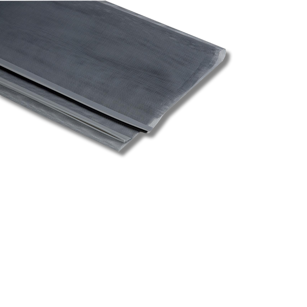 Moustiquaire enroulable de remplacement pour moustiquaire horizontale en PVC gris